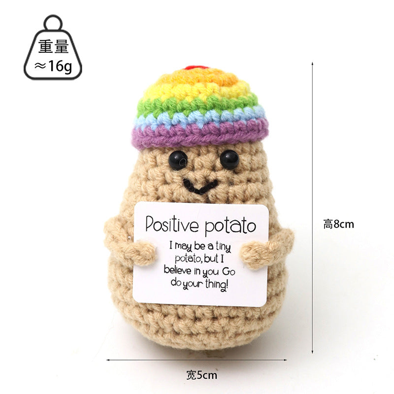 Cheerful yarn knitted home accents