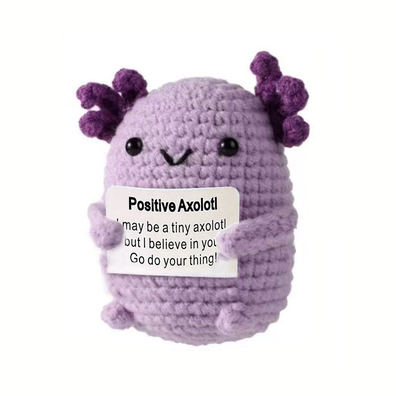 Handmade knit broccoli character pot decor