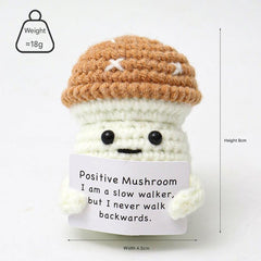 Close-up of knitted broccoli miniature
