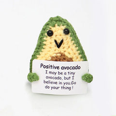 Handmade knit broccoli character pot decor