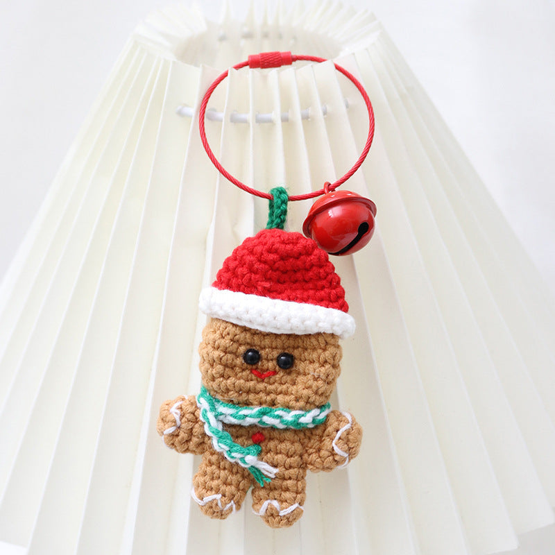 Colorful gingerbread ornament with yarn details