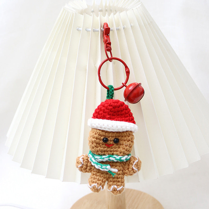 Handmade crochet gingerbread ornament hanging