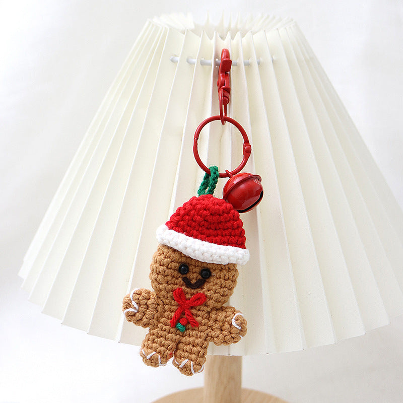 Group of crochet gingerbread ornaments