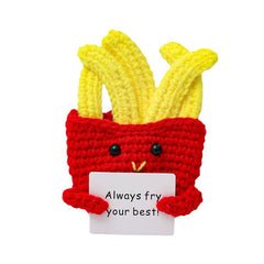 Crochet toy with yellow petals