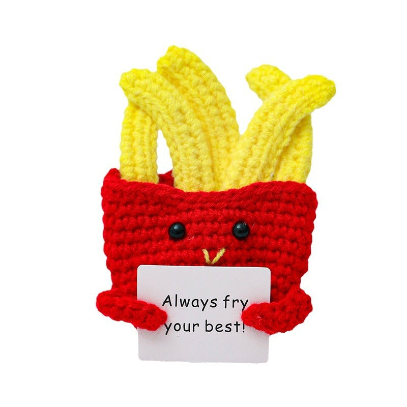 Crochet toy with yellow petals