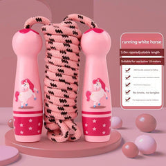 Adjustable jump rope for children with foam handles