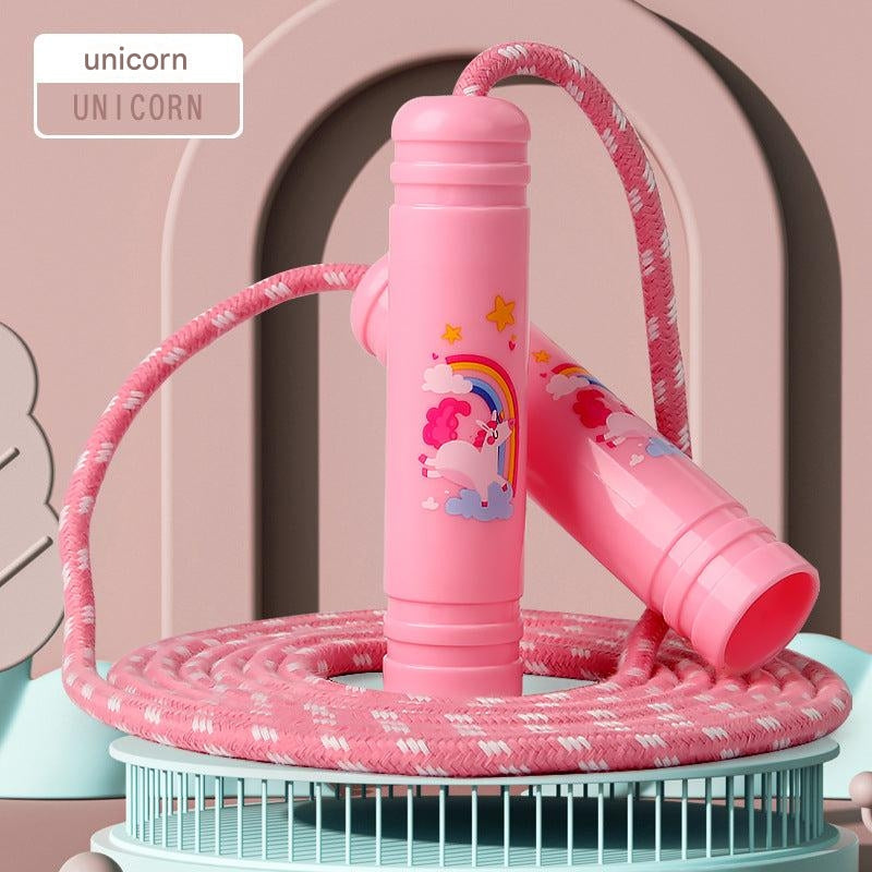 Image of adjustable kids jump rope in use