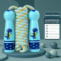 Jump rope demonstrating adjustable length