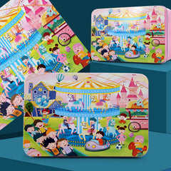 Durable wooden puzzle for toddler learning