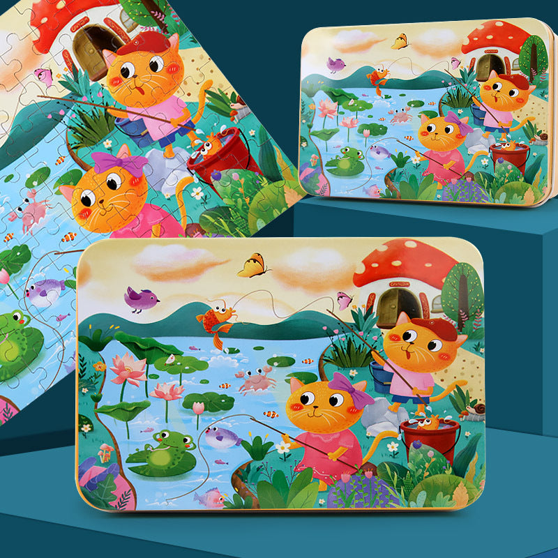 100-piece puzzle illustration for children
