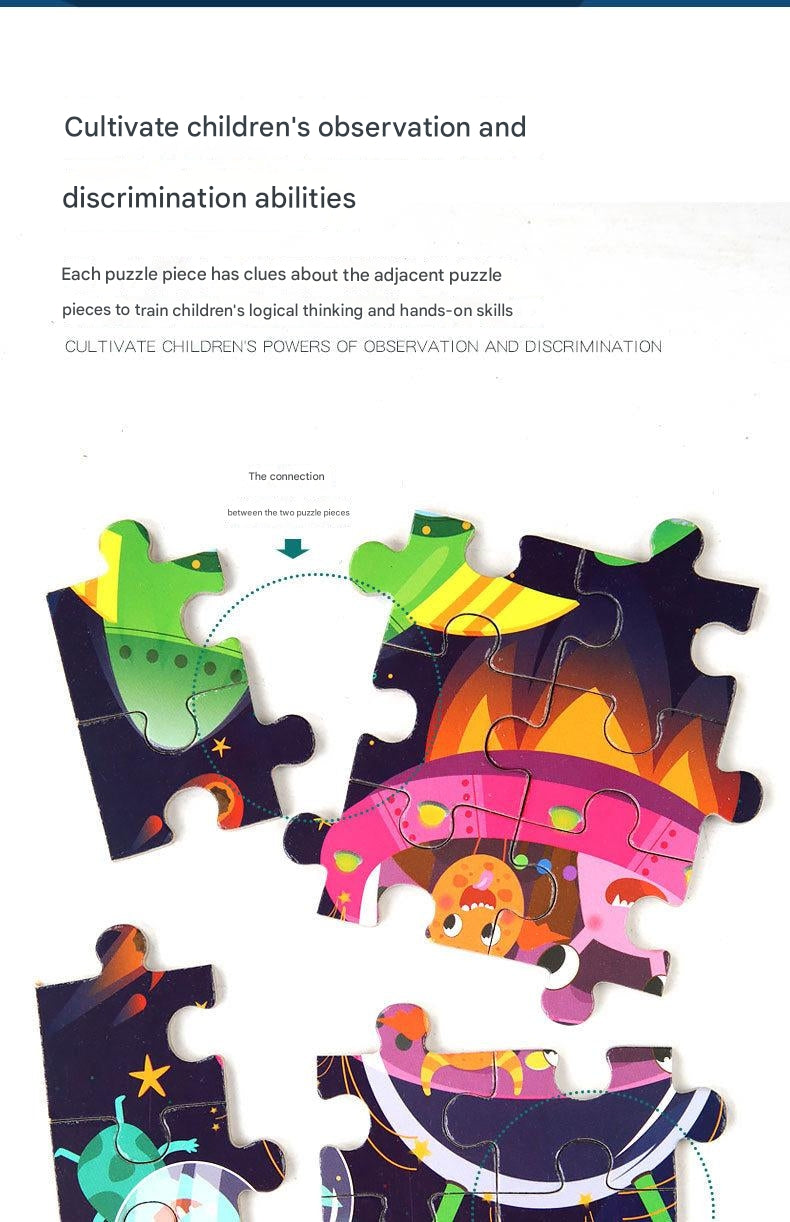 Close-up of cartoon character puzzle pieces