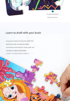 Durable wooden puzzle for toddler learning