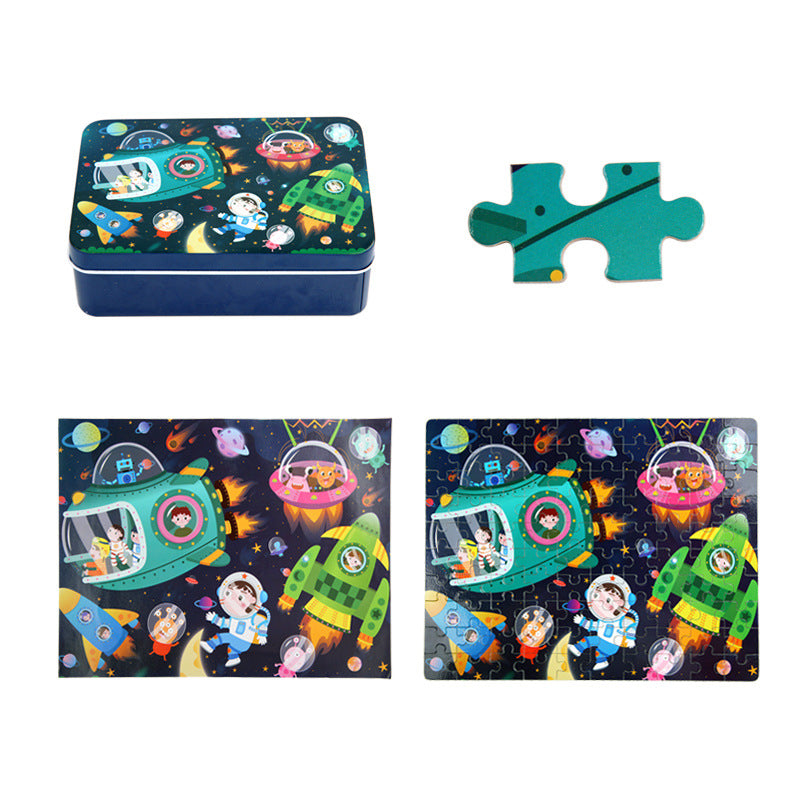 Durable wooden puzzle for toddler learning