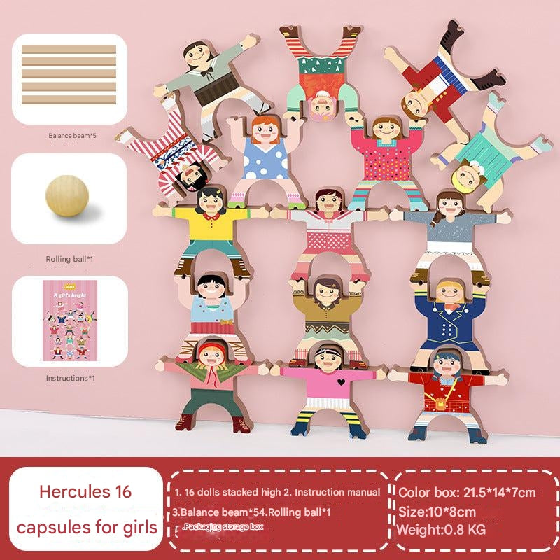 Kids balance building blocks game image 1