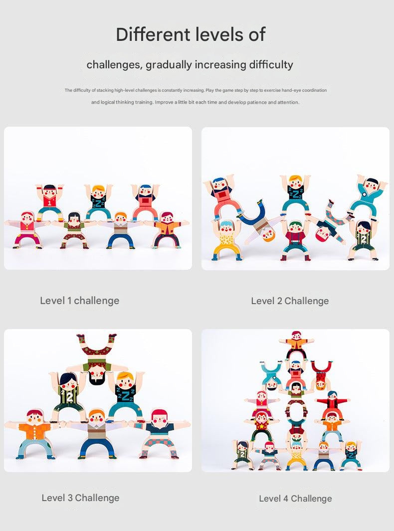 Kids balance building blocks game image 1