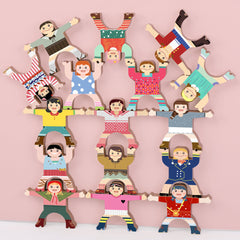 Kids playing with balance building blocks image 2