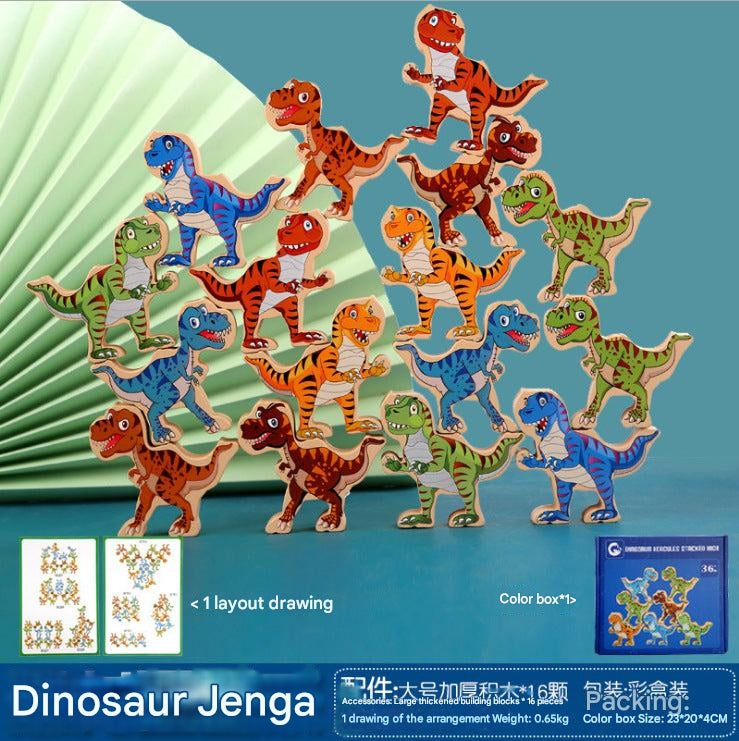 Happy children playing balance blocks game image 7