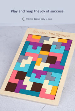 toddler engaging with Tetris puzzle toy