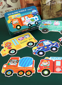 Storage iron box for organising wooden puzzles