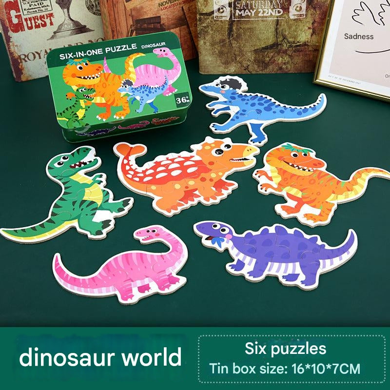 Storage iron box for organising wooden puzzles
