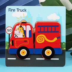 Set of safe wooden blocks for young children