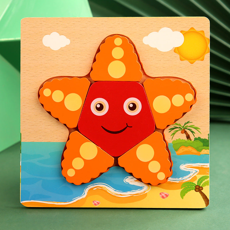 Interactive 3D puzzle toy for early learners