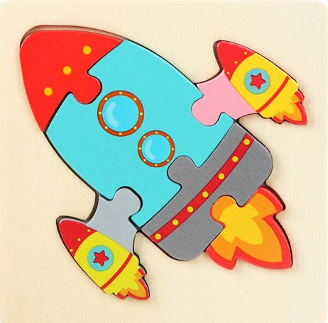 Creative learning play with wooden blocks