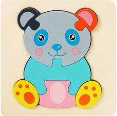 Colourful wooden building blocks for kids