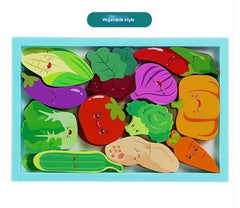 Educational wooden blocks set for toddlers