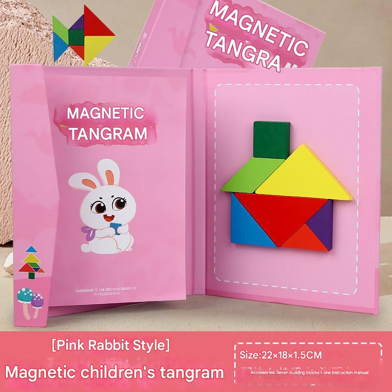 Toddler engaged with magnetic puzzle toy