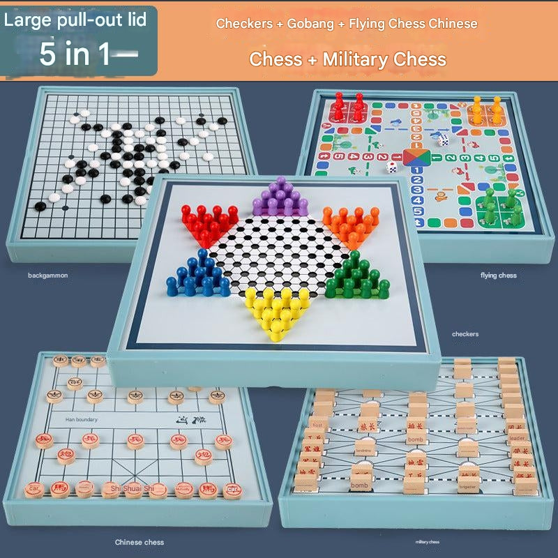 educational wooden toy chess set for children