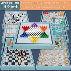 wooden Gomoku board gameplay photo