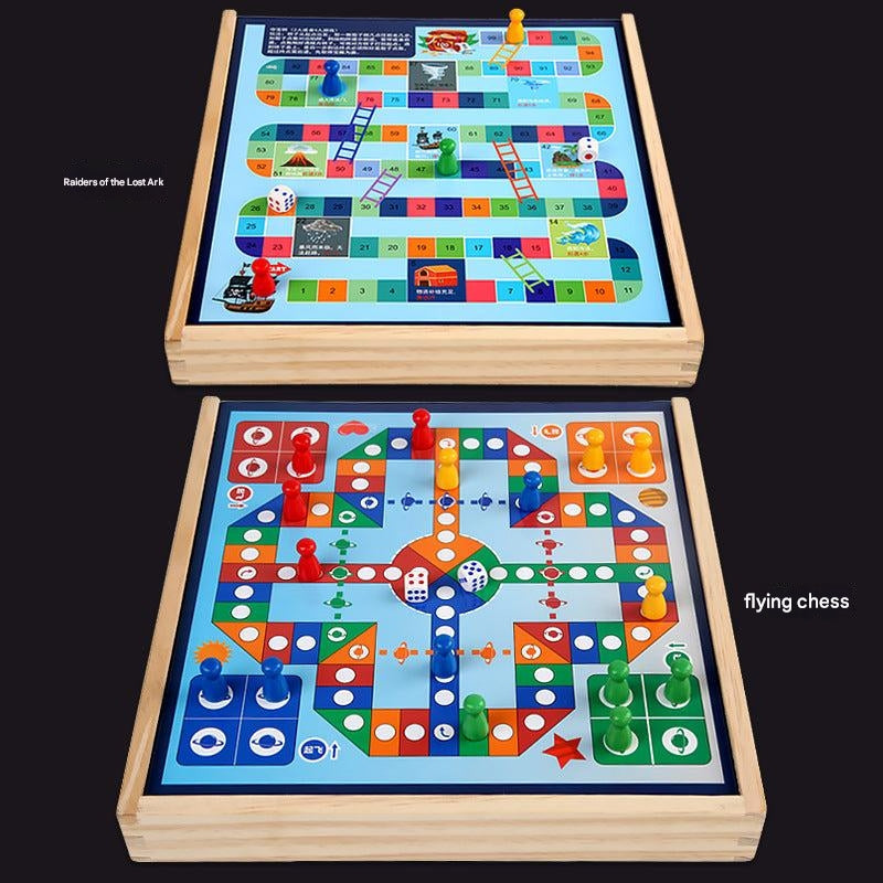 children enjoying the Multi-Game Chess Set together