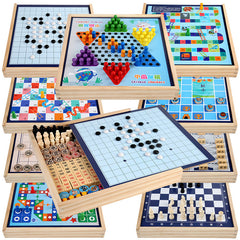 children enjoying the Multi-Game Chess Set together