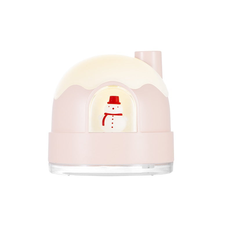 Decorative night light humidifier on desk