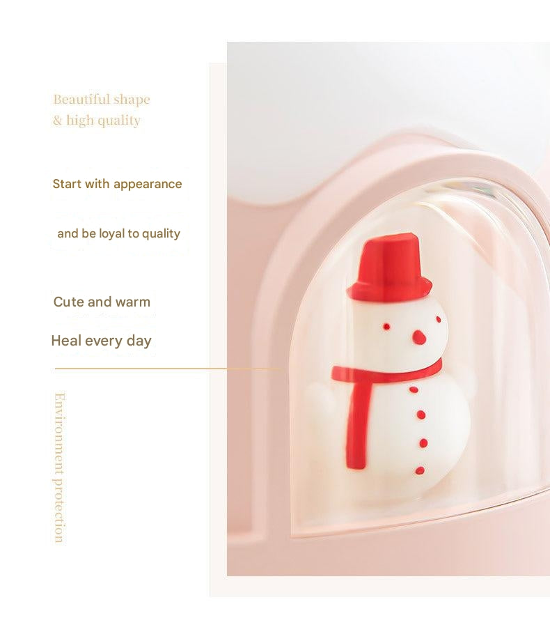 Compact humidifier enhancing bedroom atmosphere