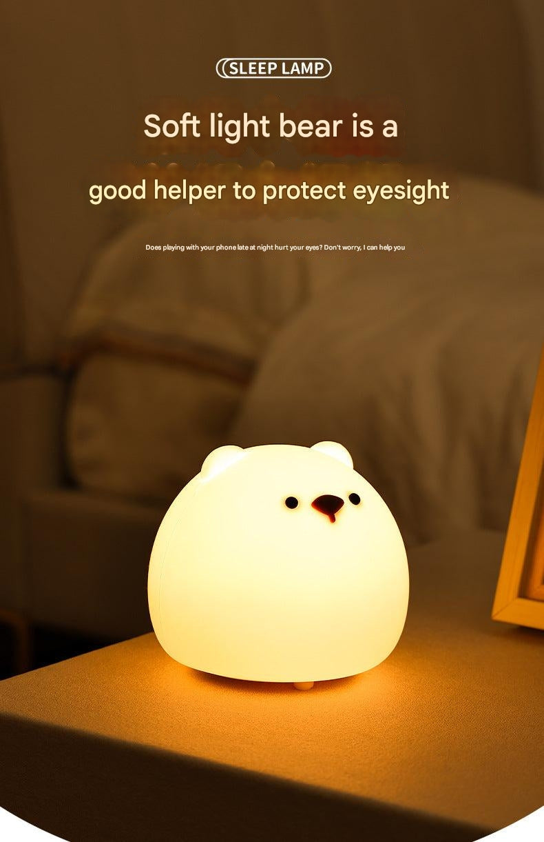 Colourful touch lamp with soft glow