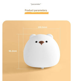 Chubby Bear lamp beside bed