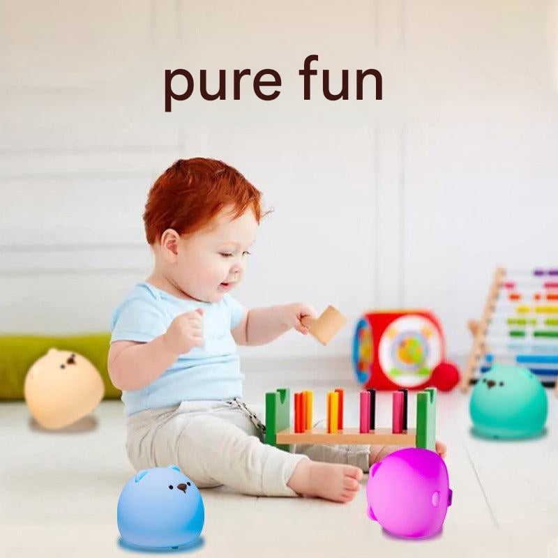 Colourful touch lamp with soft glow