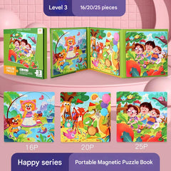 Educational magnetic puzzle toy for children