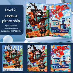Educational magnetic puzzle toy for children