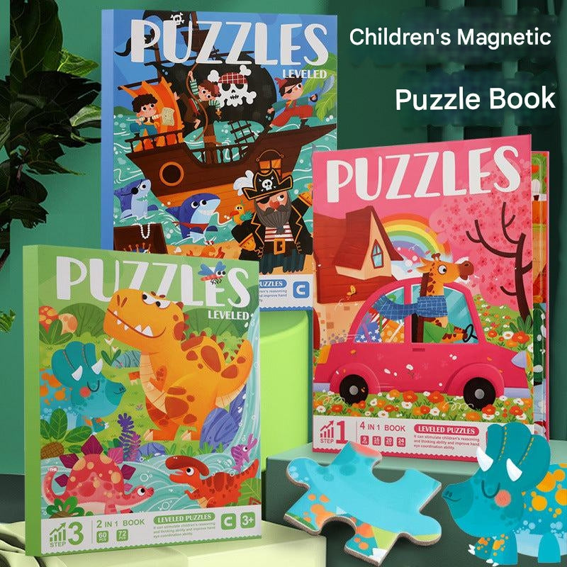 Magnetic puzzle pieces in vibrant colours