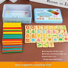 Child playing with interactive maths toy