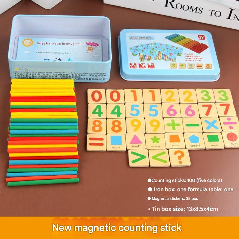 Child playing with interactive maths toy