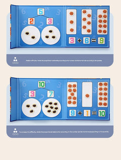 Colourful magnetic pieces for teaching kids math