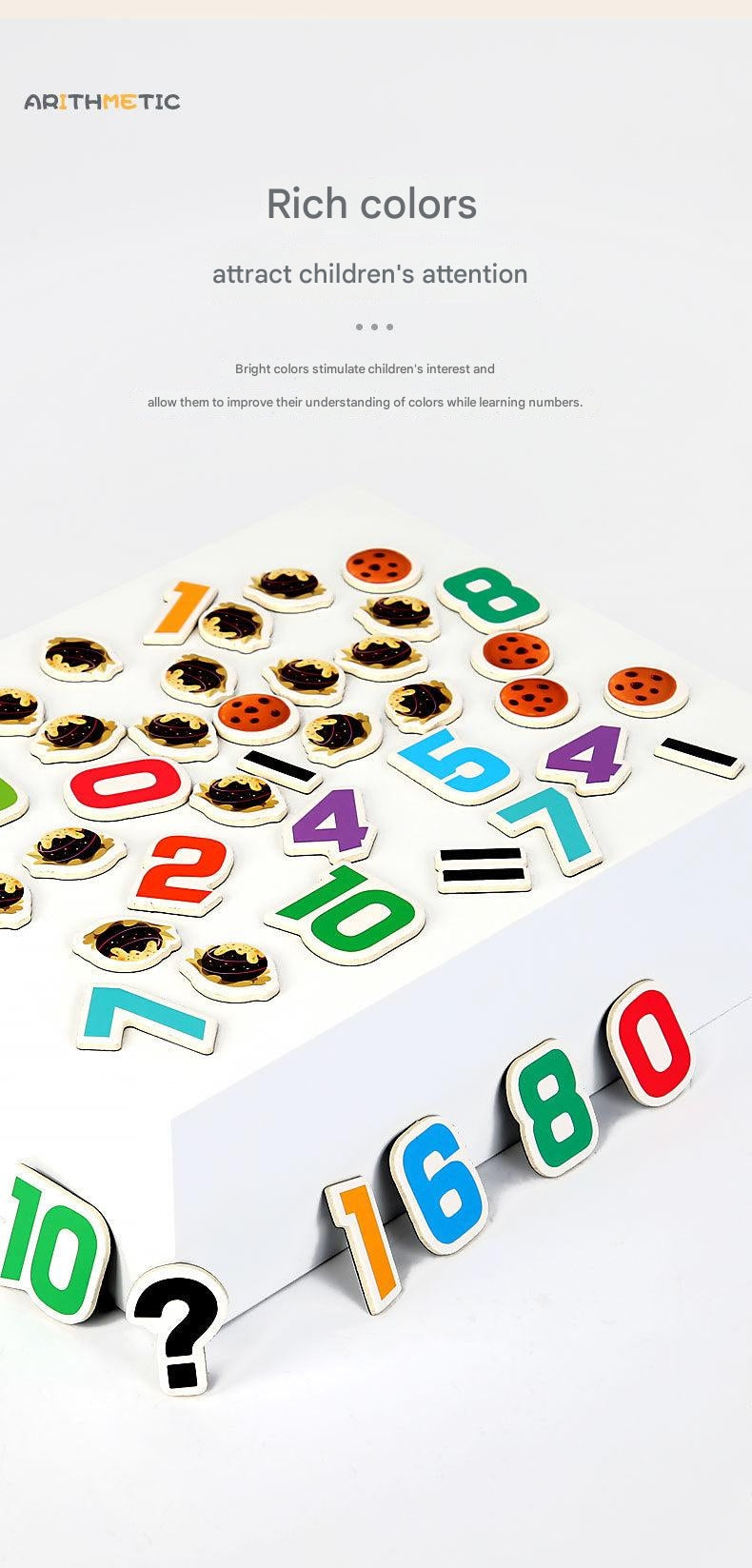 Child playing with interactive maths toy