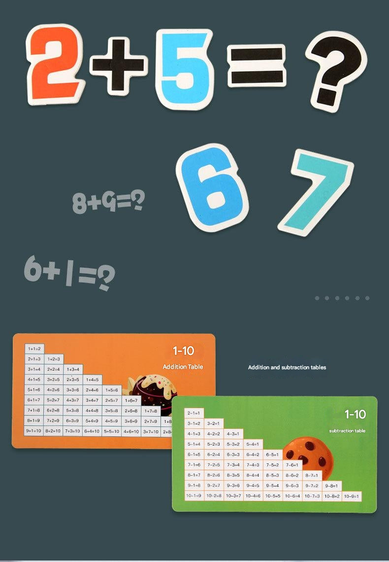 Close-up of Number Decomposition Toy pieces