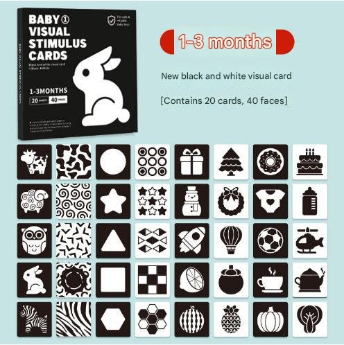 Stimulation card designed for visual development in infants