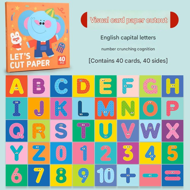 Black and white baby stimulation card for visual tracking