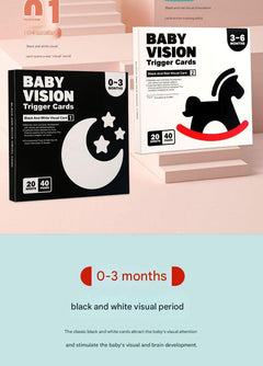 Durable high contrast card for infant play